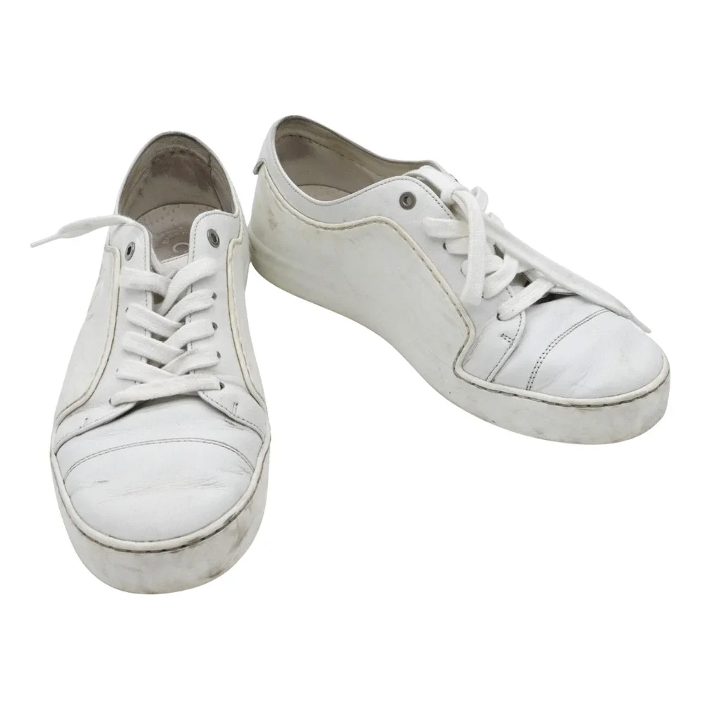 Chanel CC Low-Top Leather Sneakers (Style G32719) Size 36.5